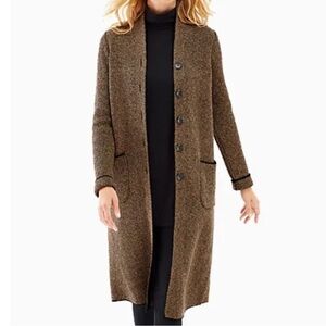 J Jill Haley Textured Topper Coat Cardigan medium